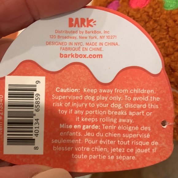 NWT Bark Box Roland Overman L (50+ lbs) dog toy, It has a squeaker and crinkle - Picture 8 of 9